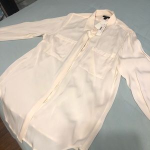 Silk button down J. Crew top